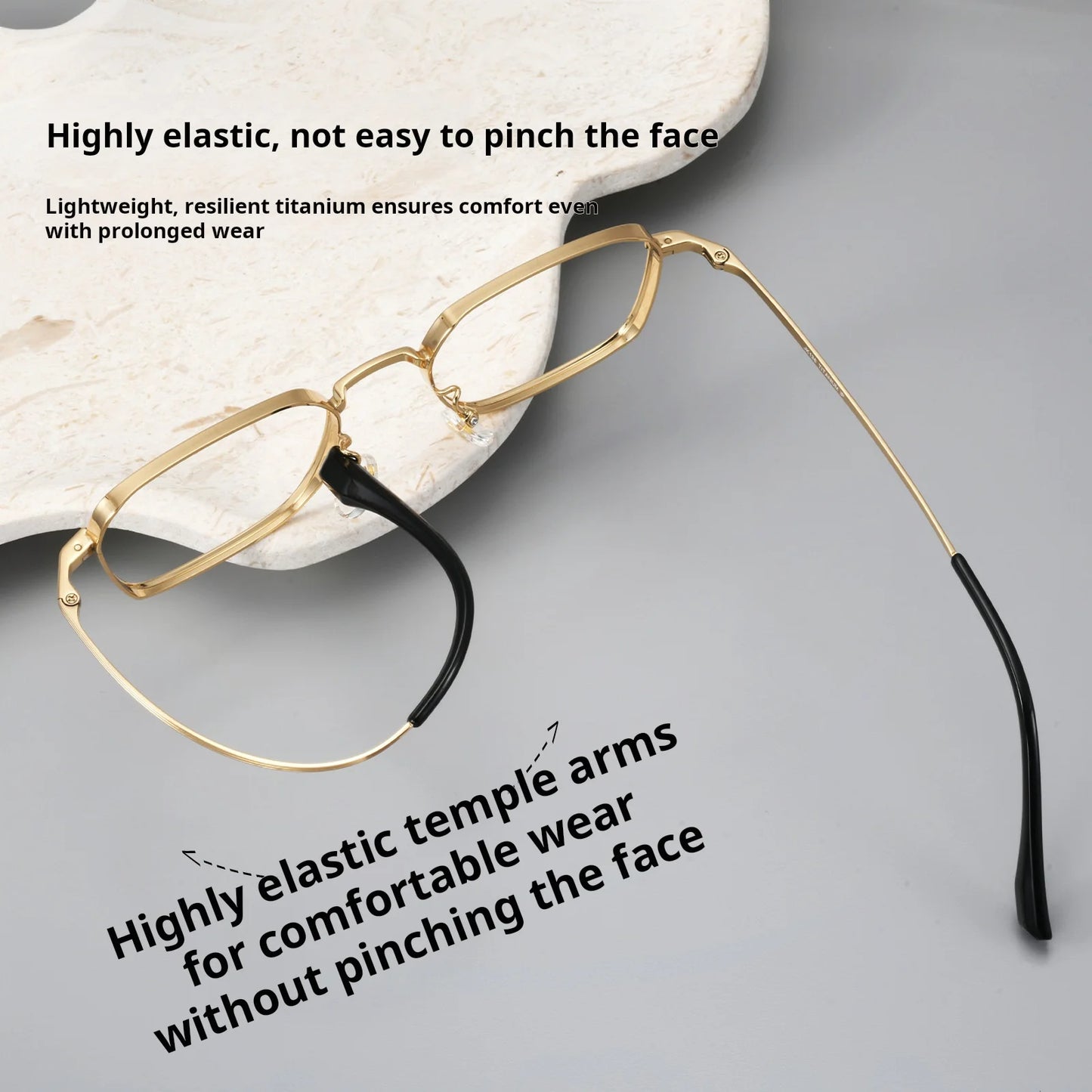 Small Square Lightweight Titanium Eyeglasses Frames