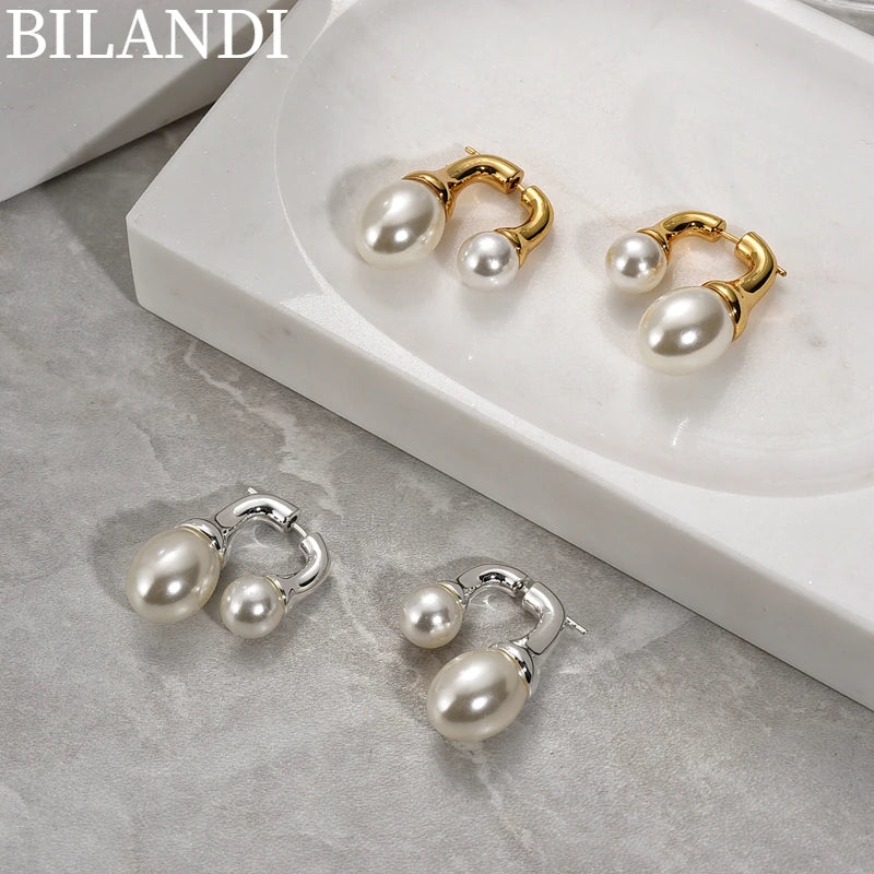 Jewelry Vintage Pearl Earrings Trend Elegant Temperament Drop Earrings