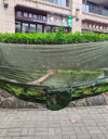 Portable Outdoor Camping Hammock with Mosquito Net High Strength Parachute- Fabric Hanging Bed Hunting Sleeping Swing