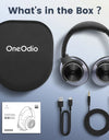 A10 Bluetooth 5.4 Headphones Hybrid Active Noise Cancelling With Hi-Res Audio Over Ear Wireless Headset ANC With 5-Mic