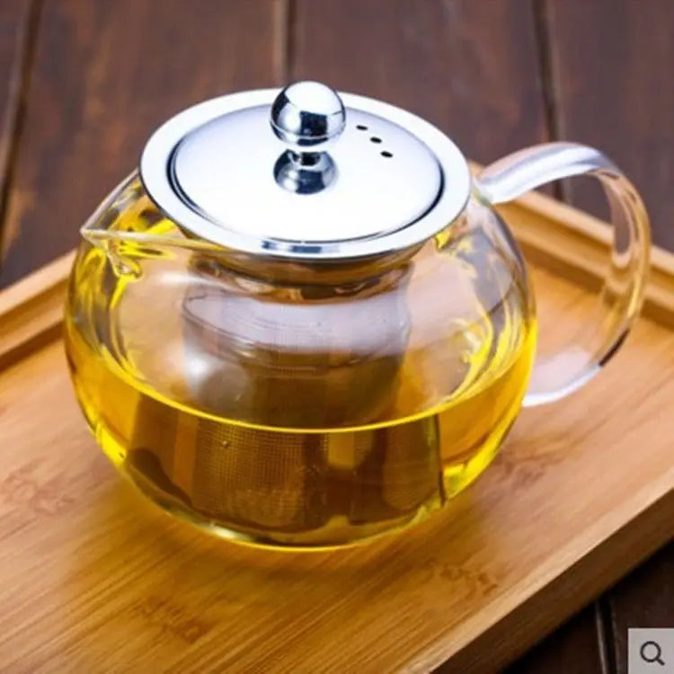 High Quality Heat Resistant Glass Tea Pot with Infuser 900ml Flower Tea Coffee Teapot