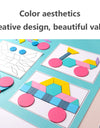 Wooden Jigsaw Puzzle Set Colorful Creative Tangram 3D Puzzle Baby Montessori Educational Toys Kids Children Learning Toy