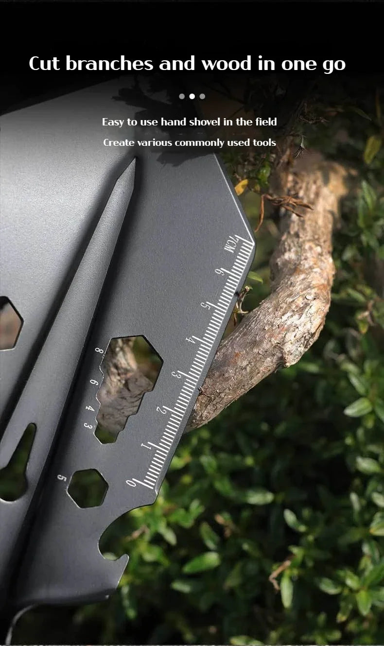 Outdoor hand shovel made of high carbon steel with rope handle suitable for camping/fishing/outdoor adventure/garden hand tools