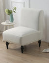 Stretch Armless Accent Chair Cover Single Short Back Sofa Covers Solid Color Anti-dirt Chair Slipcover Removable Sofa Protector
