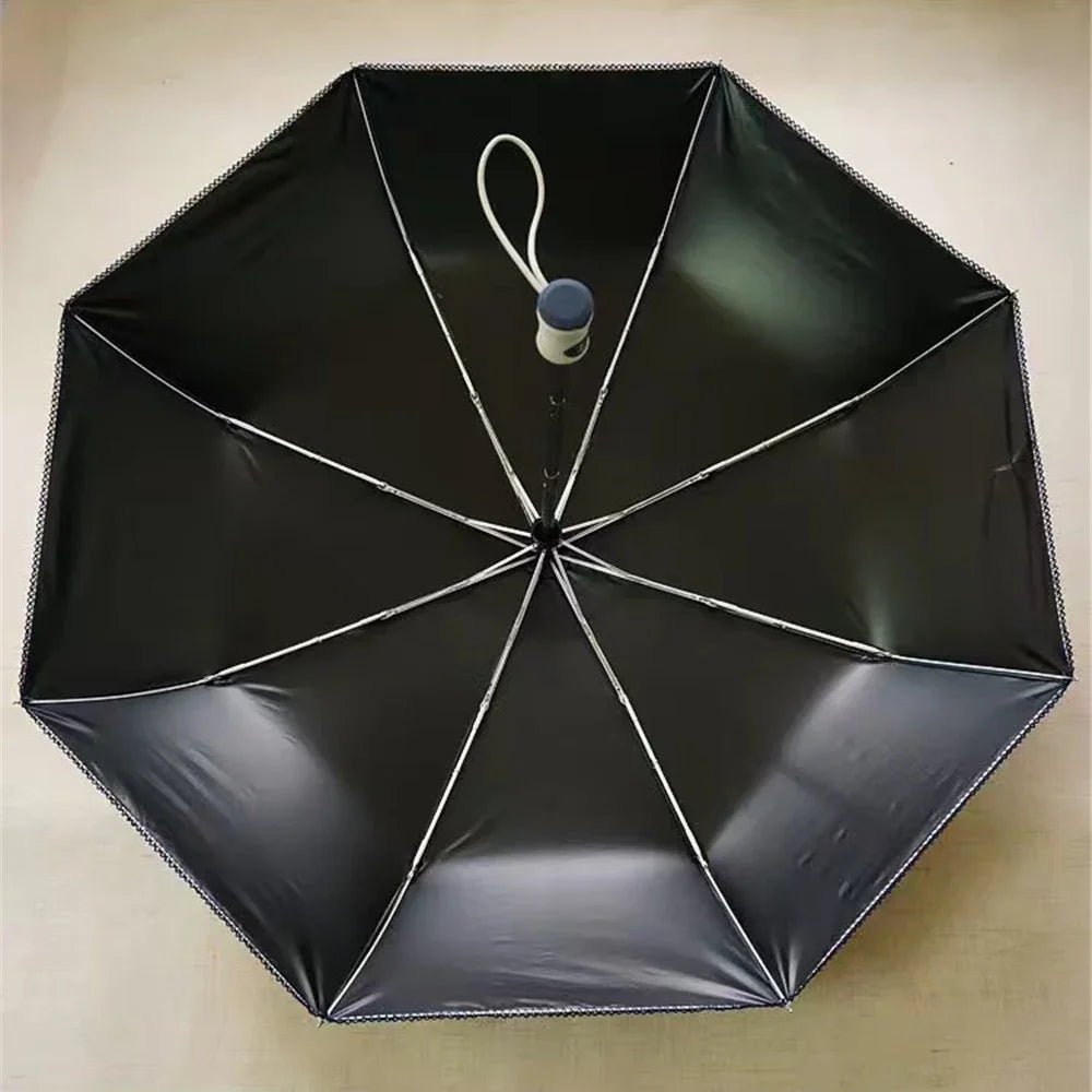 UV Sun Umbrella Compact Folding Travel Umbrella Auto Open Close Compact Folding Rain Umbrellas for Women Men Blocking UV 99.98%
