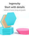 Wooden Jigsaw Puzzle Set Colorful Creative Tangram 3D Puzzle Baby Montessori Educational Toys Kids Children Learning Toy