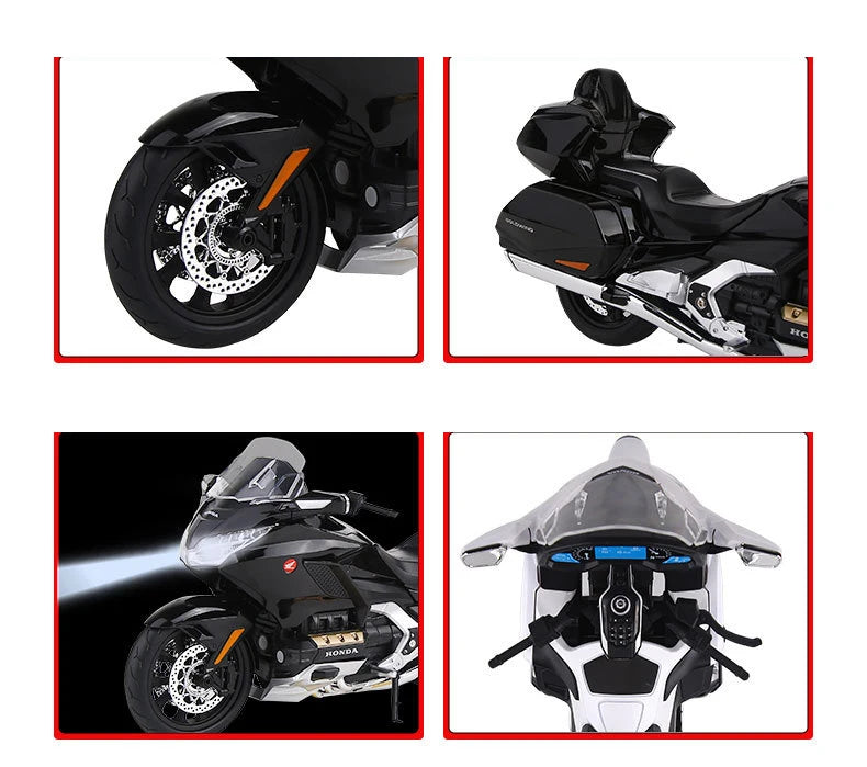 Diecast Honda Gold Wing GL1800 Touring Motorcycle Model 1 to 9 Scale