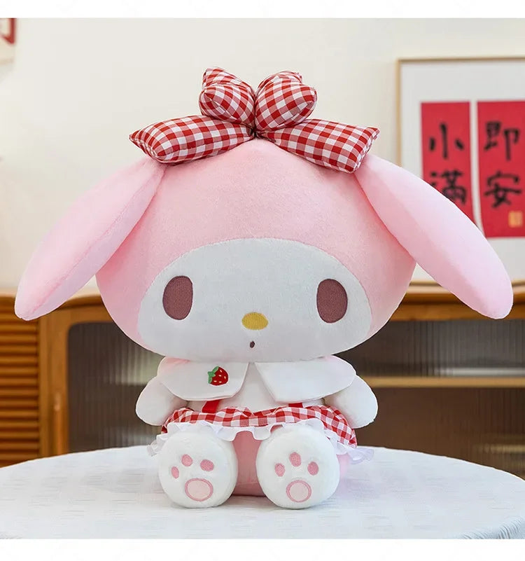 Kawaii 60cm Melody Plush Toy Sanrio Stuffed Doll Anime Soft Pillow Cute Gift Kids Birthday Xmas Plushie Stuffed Animal