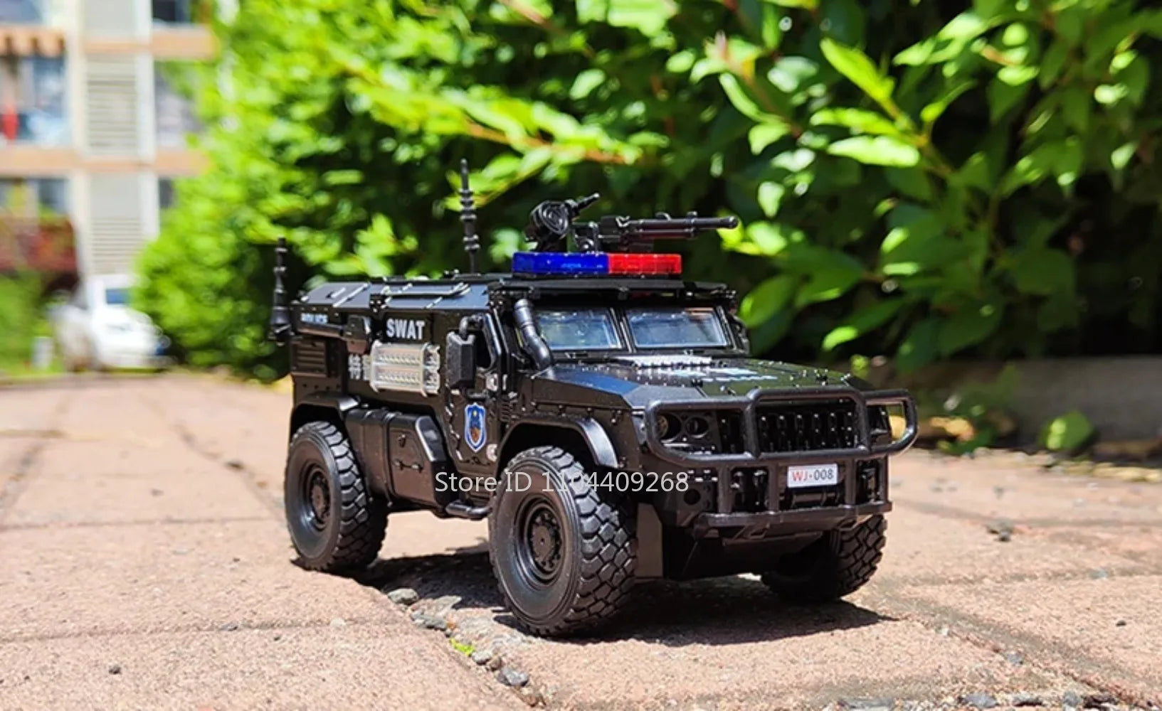1:32 VDV SWAT Sabertooth Armored Car Model Toy Shock Absorption Police Cars Music Light Off-road Vehicle Sound Light Boys Gifts