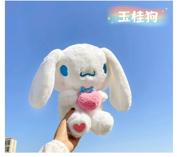 Sanrio Kawaii Kuromi My Melody Cinnamoroll Plush Toy Stuffed Doll for Kids Birthday Xmas Gift Large Cute Pillow for Sleeping