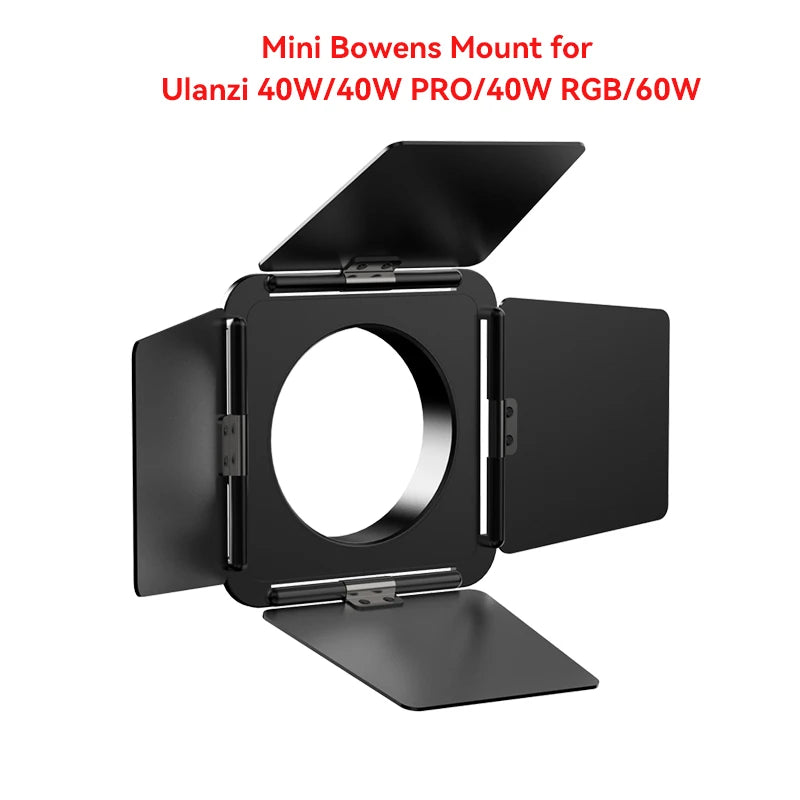 Four-Blade Light Barrier – Mini Bowens Mount for LT028 40W COB LED