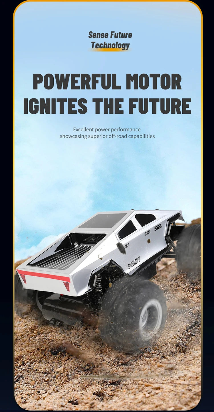 Rc Car Cybertruck Pickup Off-Road RC Vehicle Model With Colorful lamp Remote Control Car Truck Car Toy Gift for s