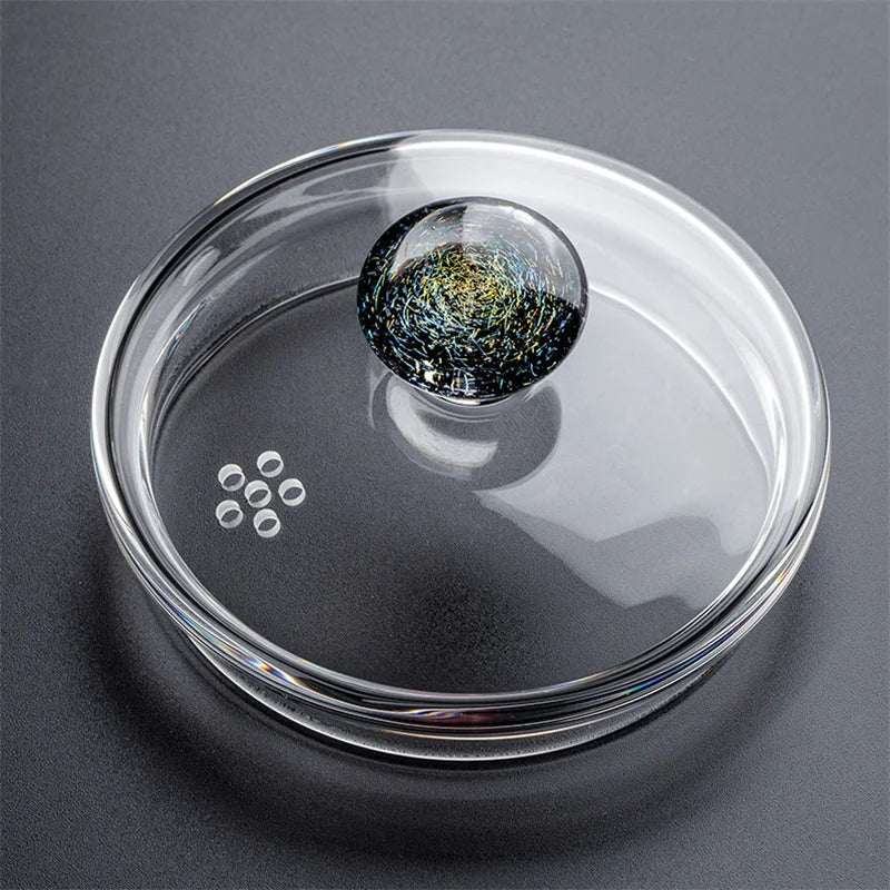 1100ml Magnetic Handle Glass Teapot with Tea Strainer Infuser Heat Resistant Borosilicate Tea Kettle