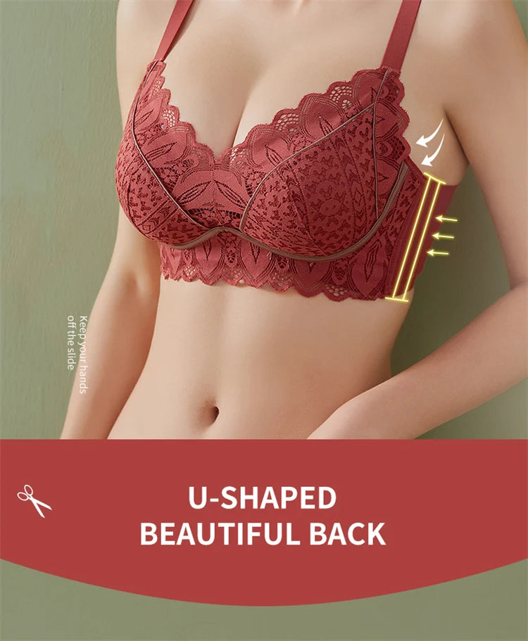 Women’s Push-Up Wire-Free Bra – Comfortable Adjustable Straps Bralette