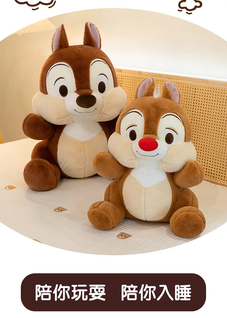 Disney Kawaii Chip 'n' Dale Squirrel Anime Plush Toys 25cm Decorations Stuffed Plush Dolls Lovely Birthday Gift for Friends