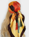 Retro Women Silk Scarf Bandanna Fashion Bohemian Pattern Square Hijab Lady Wrap Headband foulard muffler