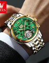Mens Watch Automatic Mechanical Tourbillon Slef-Wind Luxury Stainless Steel Waterproof Luminous Date Wrist Watch
