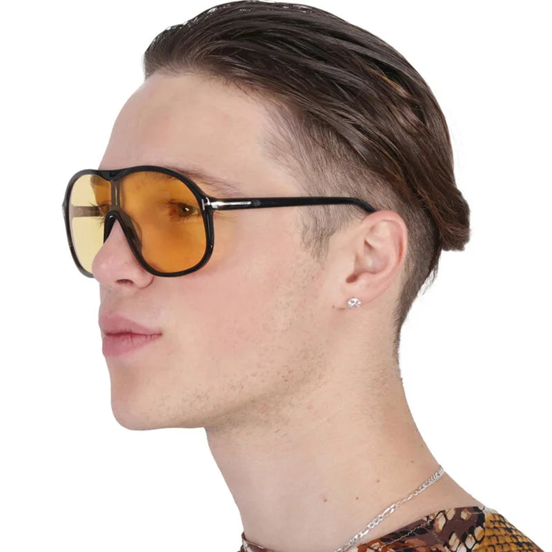 Retro Sunglasses T-Piece Large Frame Sun Glasses Trend Man Toad Eyewear Outdoor Fashion Sunscreen Eyeglasses UV400