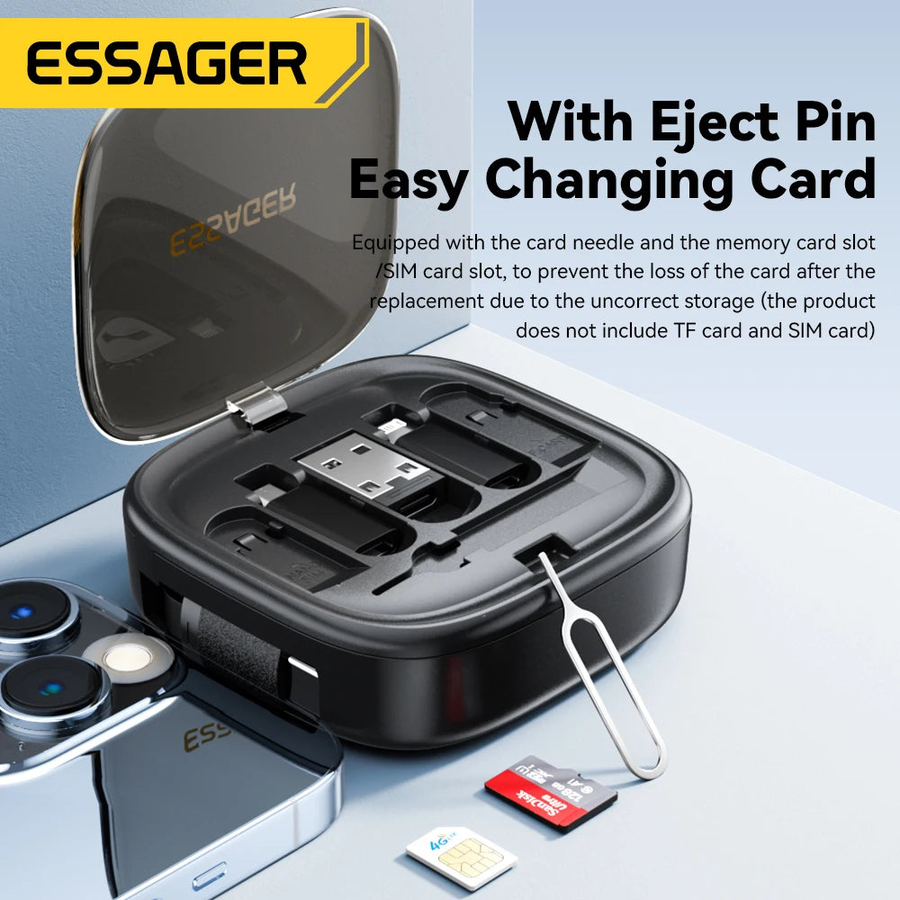 PD 60W Multifunctional USB Type-C Cable Set with Storage Box