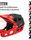 Full Face Mountain Bike Helmet Adult Racing Downhill MTB Helmet for Men/Women Adult Mountain Bike Helmet with Visor Over 31 Vent