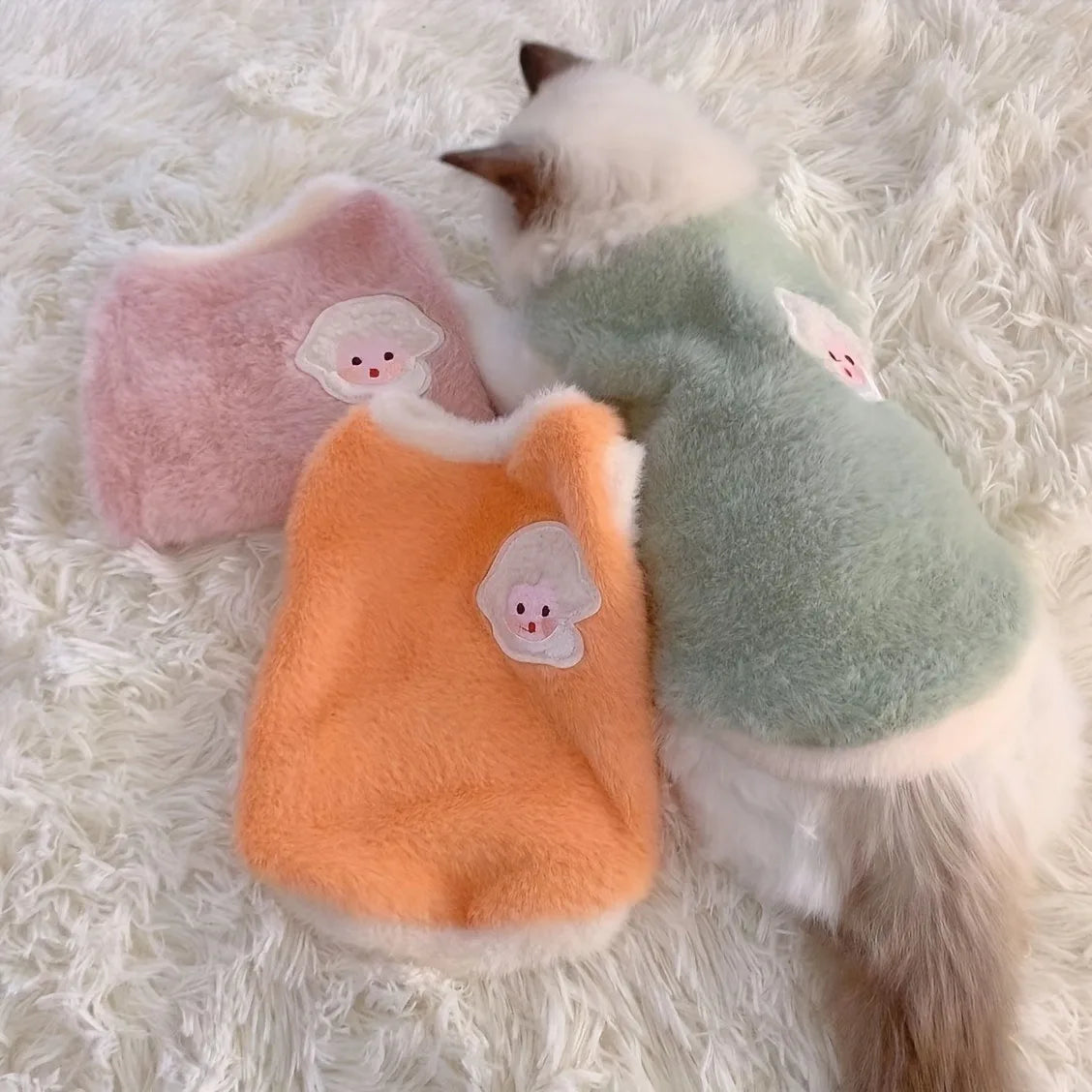 Warm Pet Vest Sweater for Cats and Small Dogs