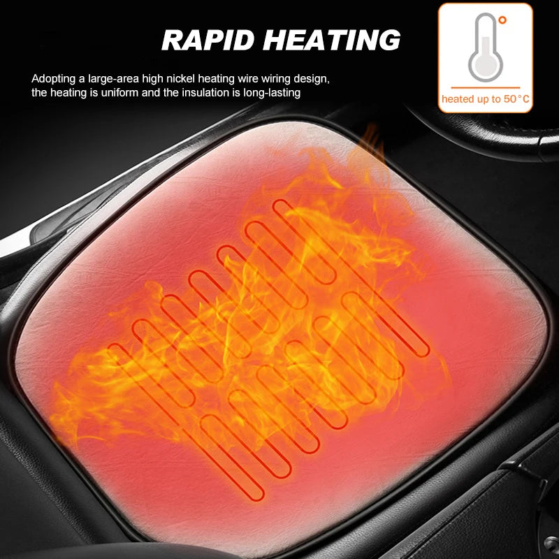 Heated Car Seat Cover USB Keep Warm Suede Winter Hot Heating Car Seat Cushion Cars Seat Protector Universal Heating Cover Seat