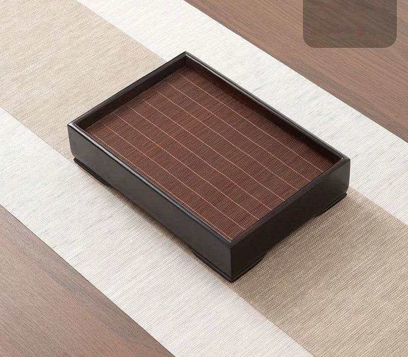Home And Kitchen Tea Tray Portable Dishes For Tea Ta Kawi Bamboo Rectangle Wooden Tray For Chaban Tea Table Serving Trays