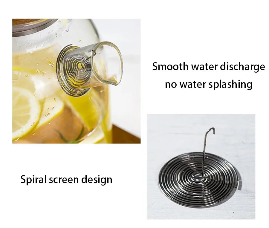 1L/1.8L Borosilicate Glass Teapot Set Clear Teapots With Cup Removable Filter Spout Drinkware For Loose Leaf Blooming Tea