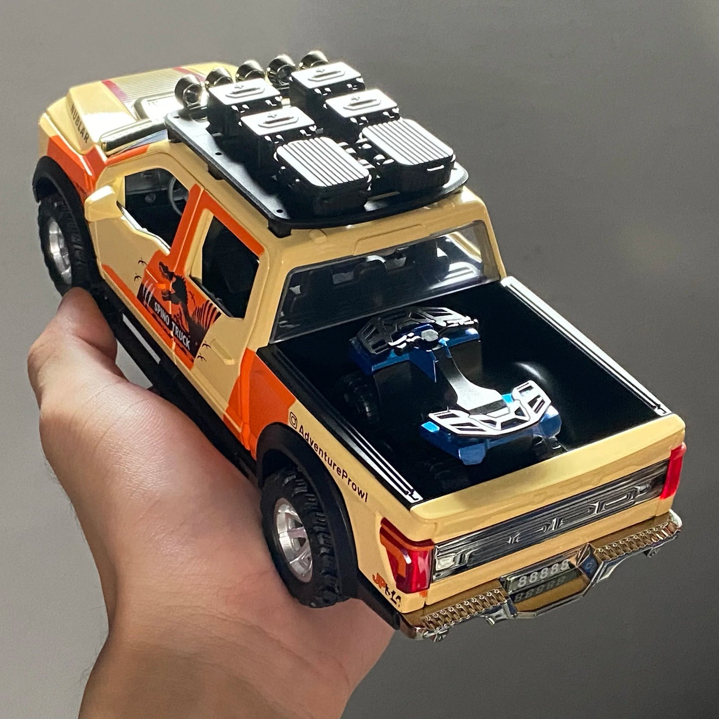 1:24 F150 Off Road Pickup Truck Alloy Diecast Metal Model Sound & Light Pull Back Toy Trendy Display Birthday Present For Friend