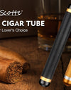 Scotte Aluminum Humidor Cigar Tube Storage, Moisture-Proof Cigar Case, Smoking Accessories