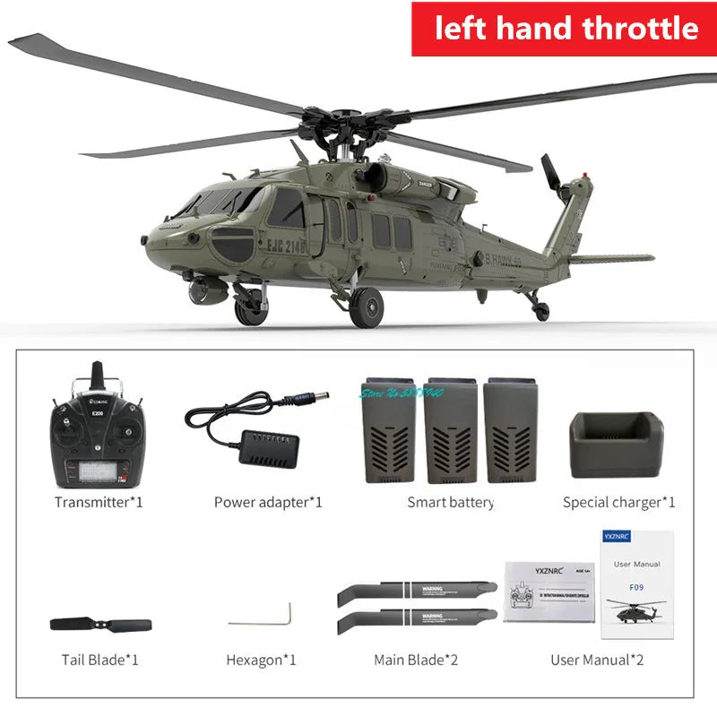 Professional Six Channel Brushless Remote Control Military Helicopter