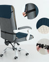 Office Chair Cover Anti-slip Long Boss Office Chairs Pad 1piece with Elastic Strap Swivel Computer Dust Armchair Slipcover