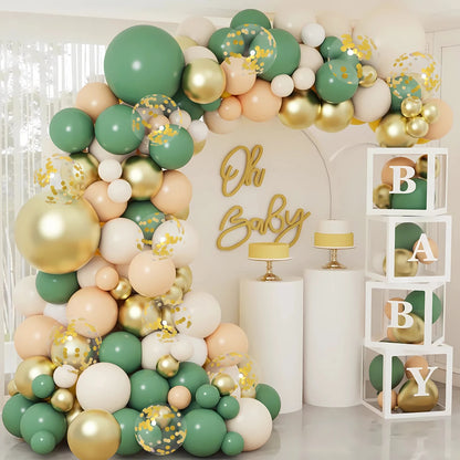 Avocado Green Macaron Balloon Garland Arch Wedding Birthday Party Decor Kids Birthday Wedding Supplies Latex Ballon Baby Shower