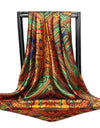 Scarves For Women Print Silk Satin Head Scarf Female Luxury Brand Square Shawl Large Hijab Scarfs