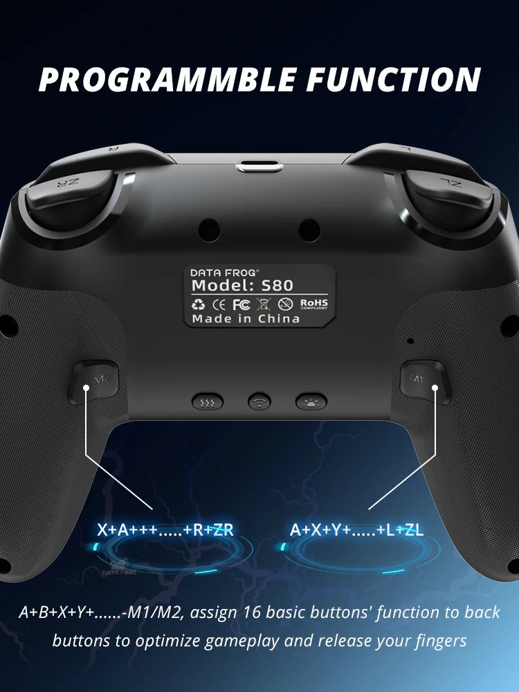 Wireless Pro Controller for Nintendo Switch / Switch Lite / OLED – 1000mAh Battery with Programmable Turbo Function