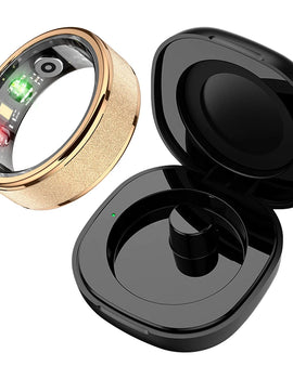 R10 Smart Ring with Charging Case for Men Women, Health and Sleep Monitor, 5ATM Waterproof, Multi-sport Mode