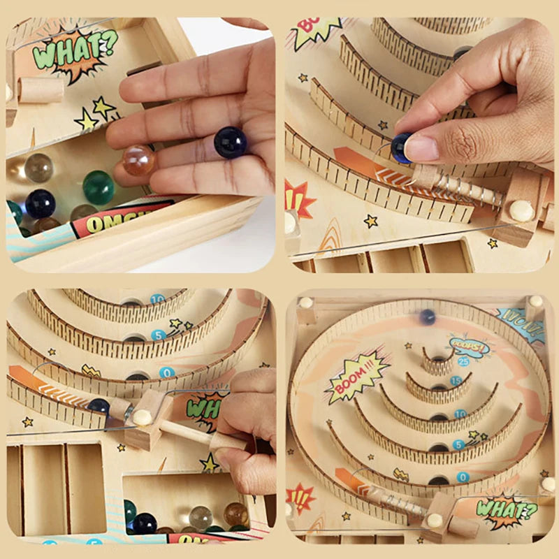 Wooden Pinball Table Game – Party & Brain Teaser Toy