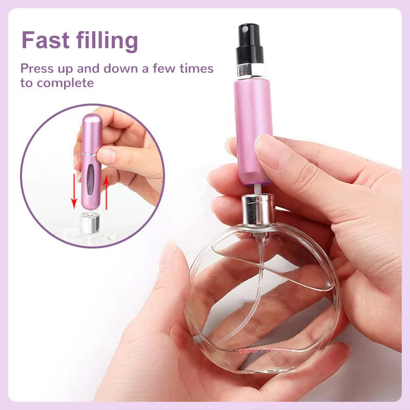 5/8ML Perfume Spray Bottle Mini Portable Refillable Aluminum Atomizer Bottle Container Perfume Refill Travel Cosmetic Tool