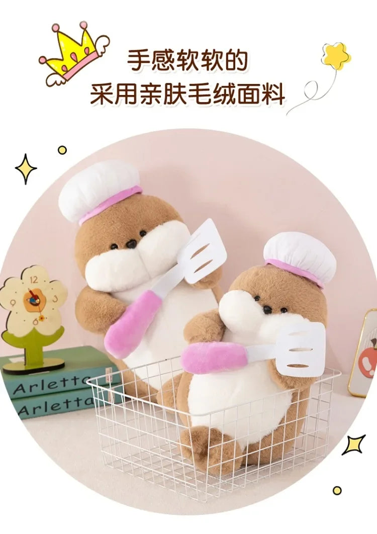 50cm Kawaii Plush Toy Stuffed Doll Anime Chef Seal Cute Large Animal Doll Kids Birthday Gift for Children Plushie Toy