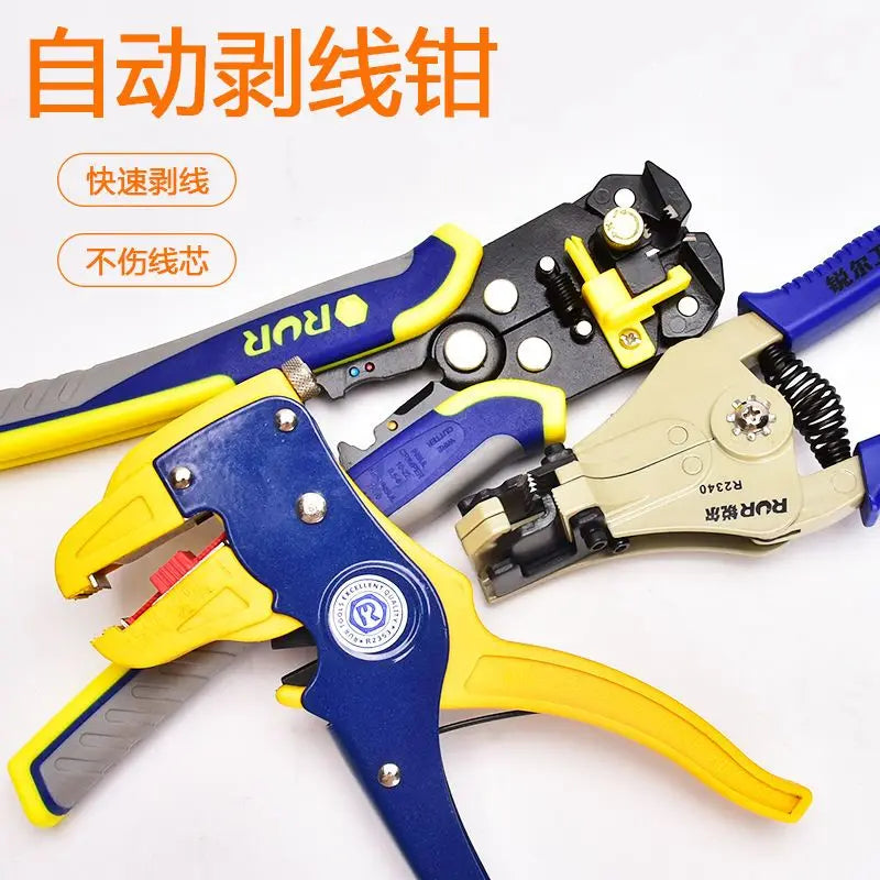 Handheld Wire Stripper Quick Copper Wire Stripping Tool Decrustation Plier Adjustable Electric Wire Cable Peel Electrician Cut