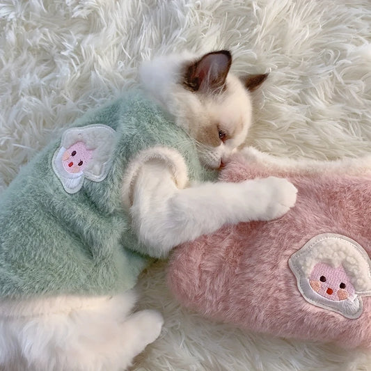 Warm Pet Vest Sweater for Cats and Small Dogs
