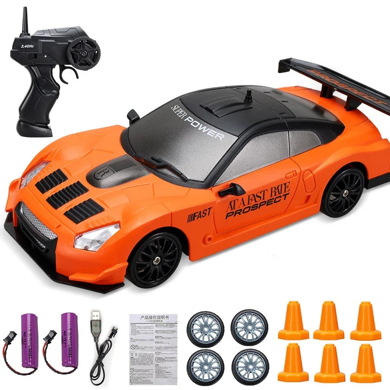 2.4G Drift Rc Car 4WD RC Drift Car Toy Remote Control GTR Model AE86 Vehicle Car RC Racing Car Toy for  Christmas Gifts