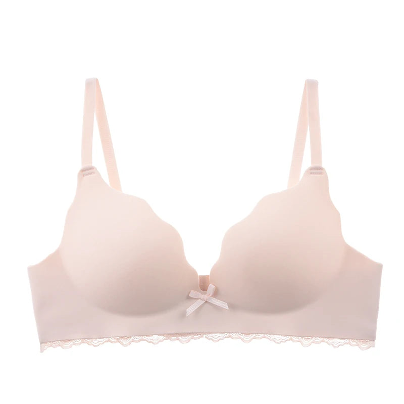 Women’s Brand Low-Cut Push-Up Bra – Soft, Comfortable Wireless Fashion Bralette