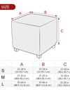 1PC Stretch Square Ottoman Stool Covers Super Soft Velvet stool Cover Elastic All-inclusive Footrest Slipcovers for Living Room