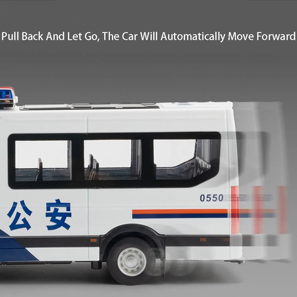 1:24 Scale Special Lada 2106 Police Car Model Toy Alloy Body Rubber Tire Metal Diecast 110 Explosion-proof Vehicle Models