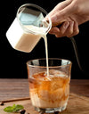 50/75/100/140ml Wood Handle Glass Espresso Measuring Cup Single Mouth Milk Jug Coffee Supplies Clear Kitchen Measure Mug
