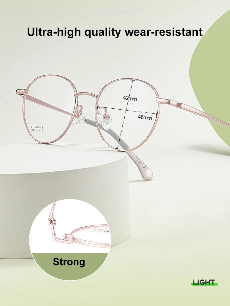 Oval Beta Titanium Eyeglasses Frame