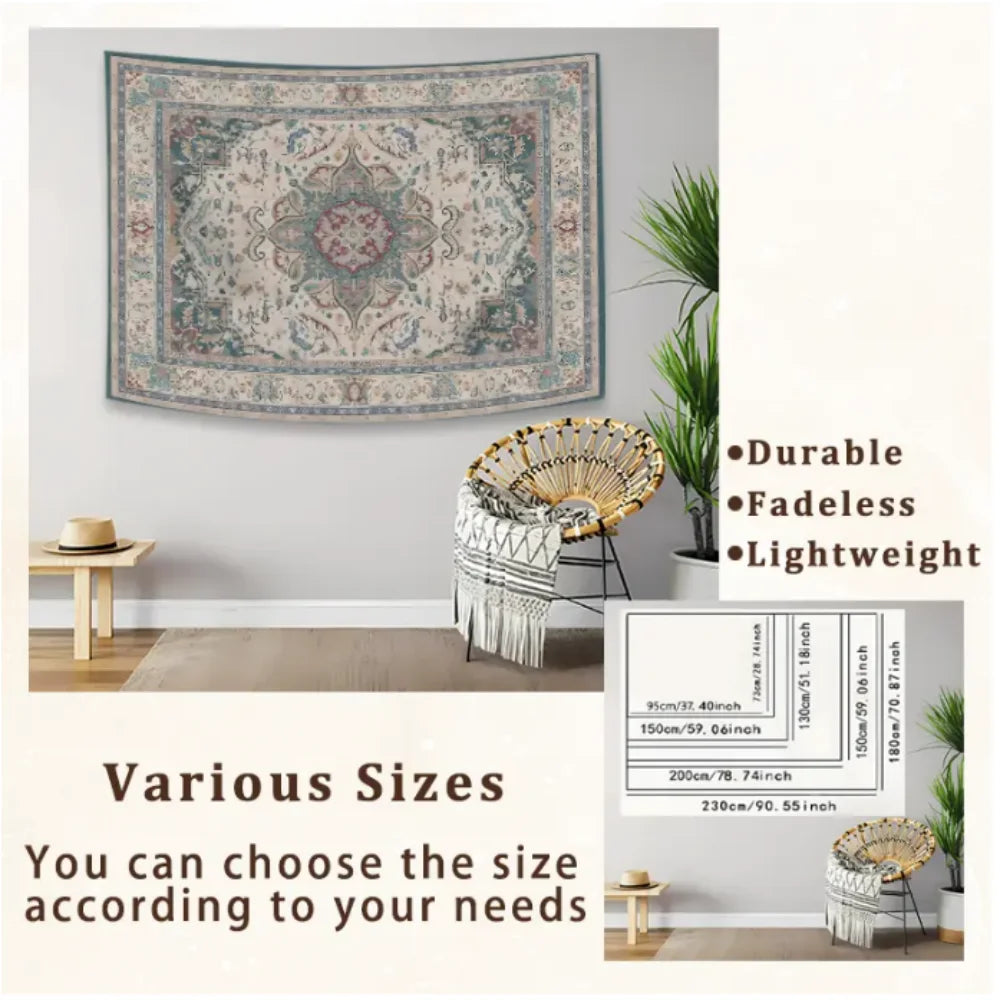 Dream Castle Rainbow Tapestry Children's Room Decor Princess Bedroom Living Room Feature Wall