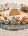 Baby Montessori Toys Wooden Train Baby Educational Toys Wooden Rainbow Blocks Trolley Baby Learning Toys Children Birthday Gifts