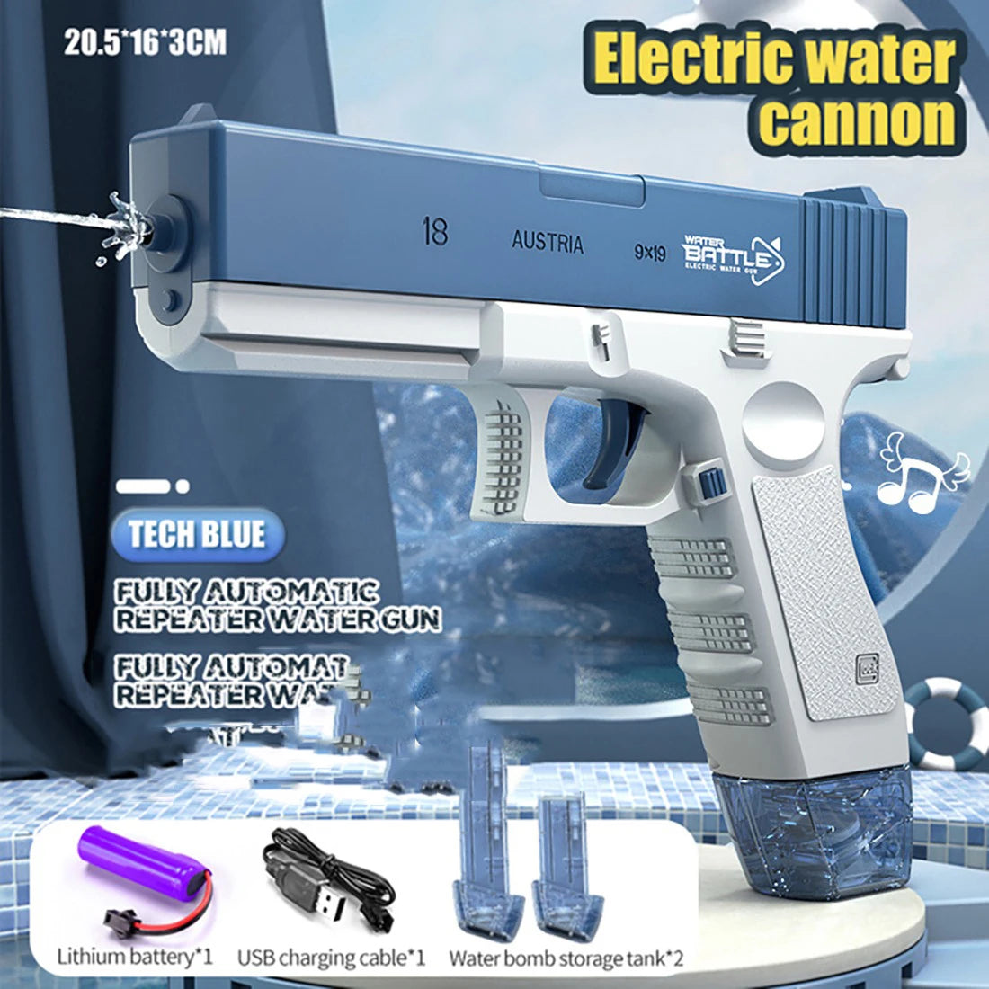 Electric Water Spray Toys Bursts High-pressure Strong Charging Energy Water Automatic Toy